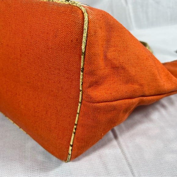 Dolce & Gabbana Snakeskin and canvas tote VGUC - Picture 9 of 15